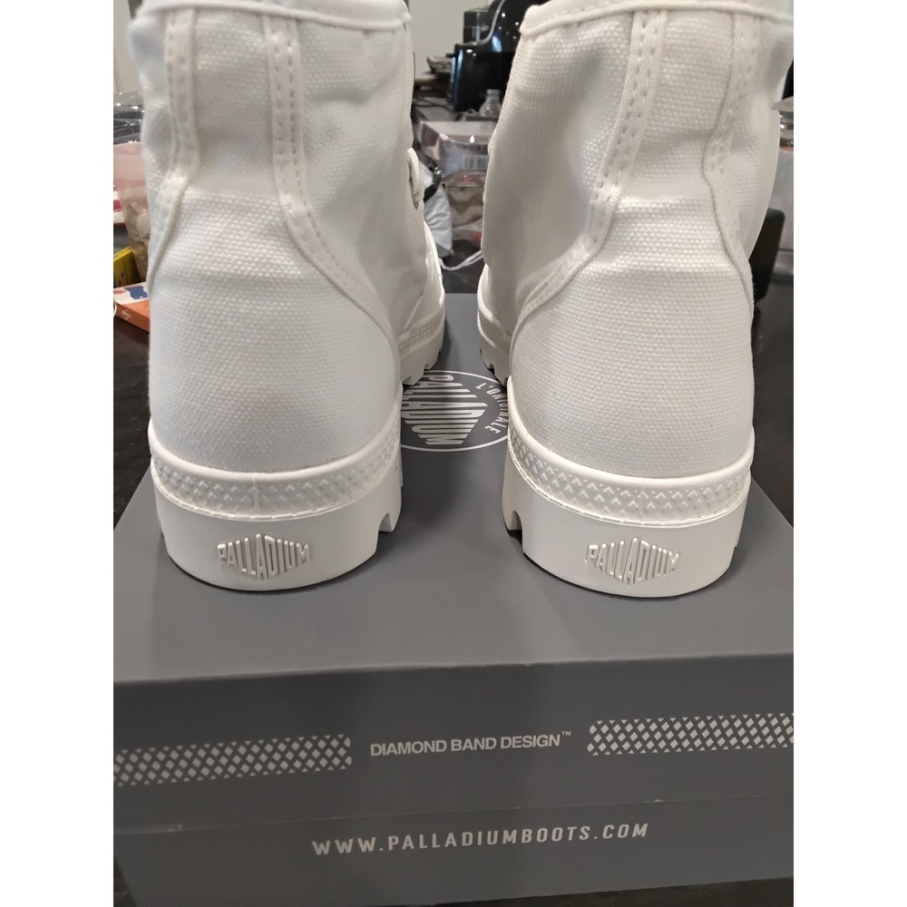 Palladium Pallabase Twill Womens Boots Star White Canvas Platform 96907-116-M 10 - Picture 8 of 8